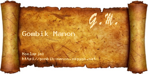 Gombik Manon névjegykártya